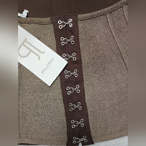 NWT Anthropologie Pilcro Corset Sweater Top Women's Medium Stretch Bohemian NEW! - Picture 9 of 10